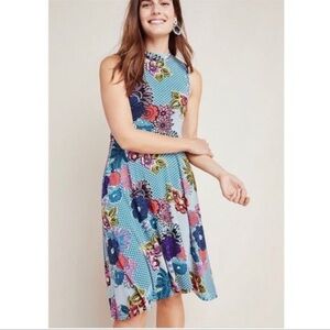 Anthropologie Maeve sleeveless floral asymmetrical dress▪️XSP